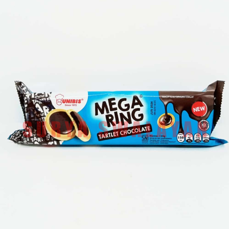 

Unibis Mega Ring Tartlet Chocolate 120 gr - Biskuit Unibis Mega Ring 120 gr #ABA