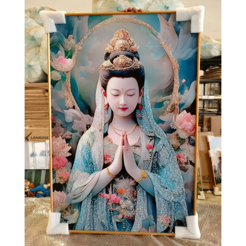 lukisan Porcelain Diamond 5d lukisan Dewi kwan im