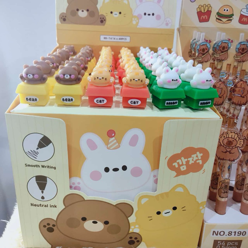 

[COD] Pen Gel Motif Rabbit / Cat / Bear