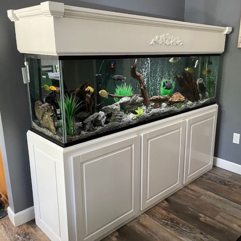 Bufet aquarium ikan arwana bahan kayu jati cabinet set aqurium mewah furniture jepara