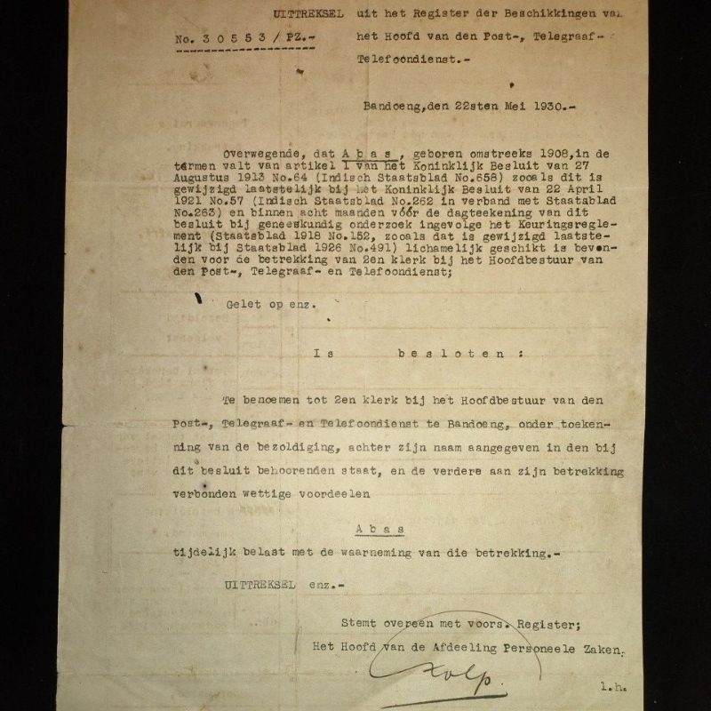 

Dokumen Kuno Kantor Pos Bandung 1931