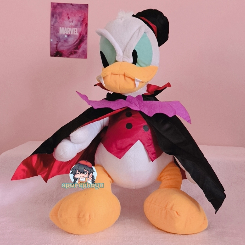 Boneka Disney Donald Duck Halloween Vampire Dracula Costume Big Plush