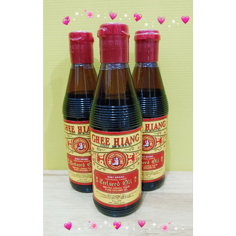 

MINYAK WIJEN CAP GHEE HIANG 300ML/MINYAK WIJEN BAYI /SESAME OIL MALAYSIA