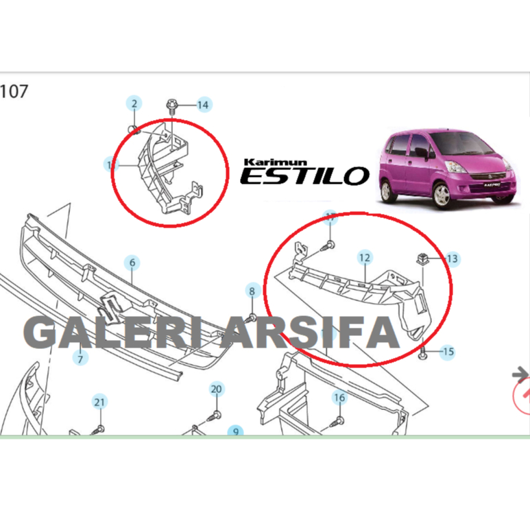 Bracket Lampu Depan Suzuki Karimun Estilo Ori SGP