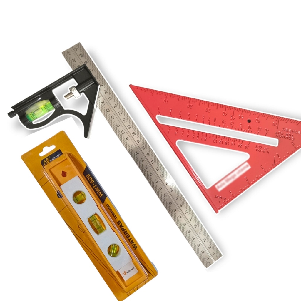 

TEKIRO-PAKET-Penggaris-Tukang-Siku-Mistar-Multifungsi-ada-Waterpass-i