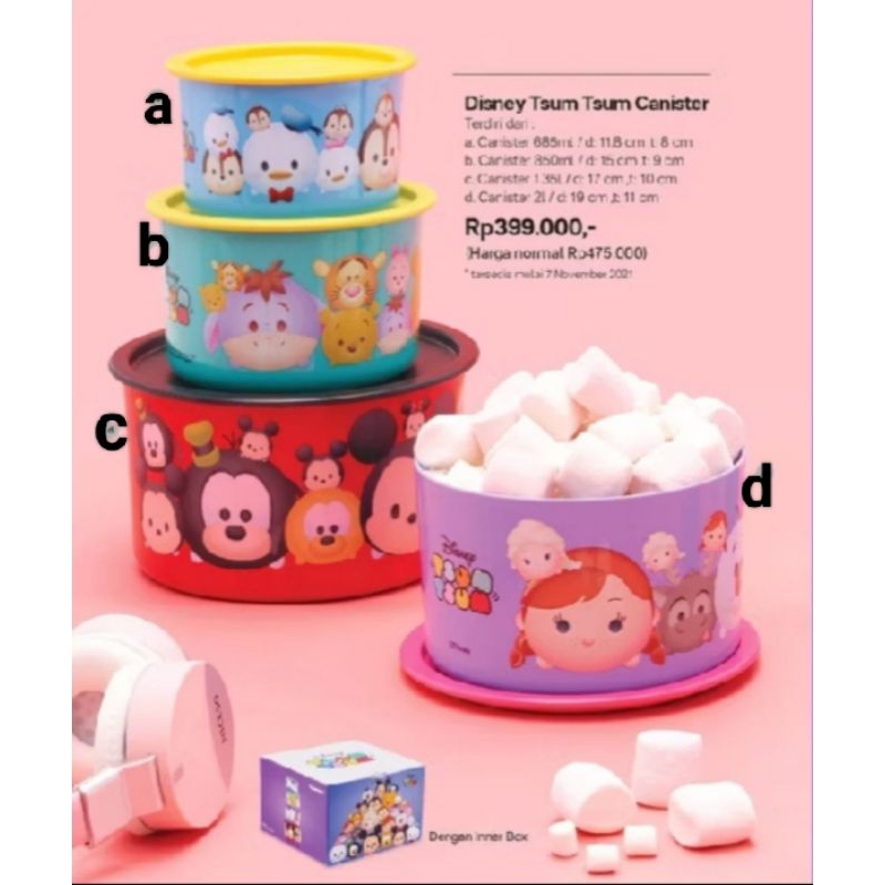 tsum tsum canister tupperware BARU