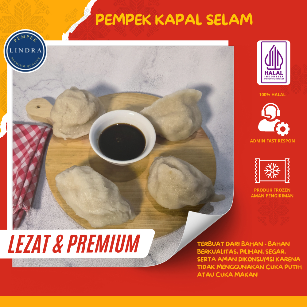 

Pempek Kapal Selam (Isi 3 Pcs) | Lezat & Premium | Pempek Lindra Official | Pempek Berkualitas.