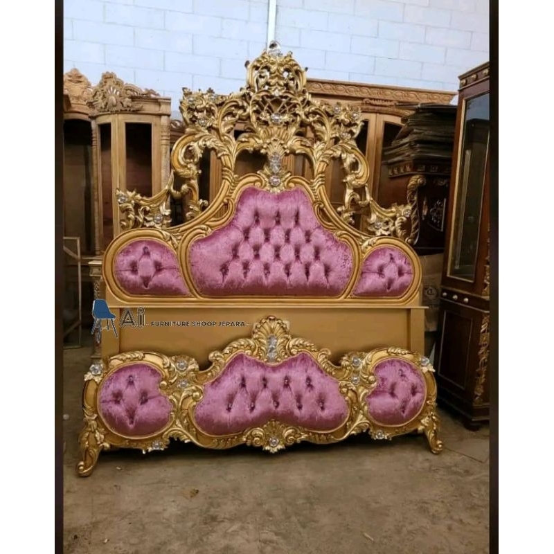 Dipan luxury/dipan jok/dipan ukir khas jepara/dipan mewah/tempat tidur sultan/tempat tidur mewah