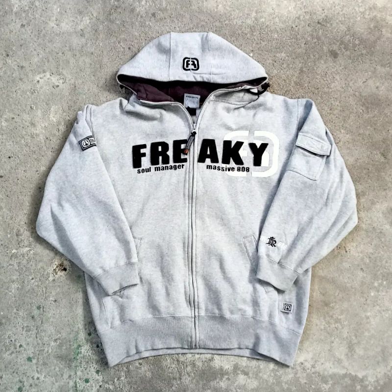 Freaky Massive Soul Manager Zipper Hoodie Jacket Not Jnco - Ecko - Sohk - Fubu - Bobby Gang - Kani