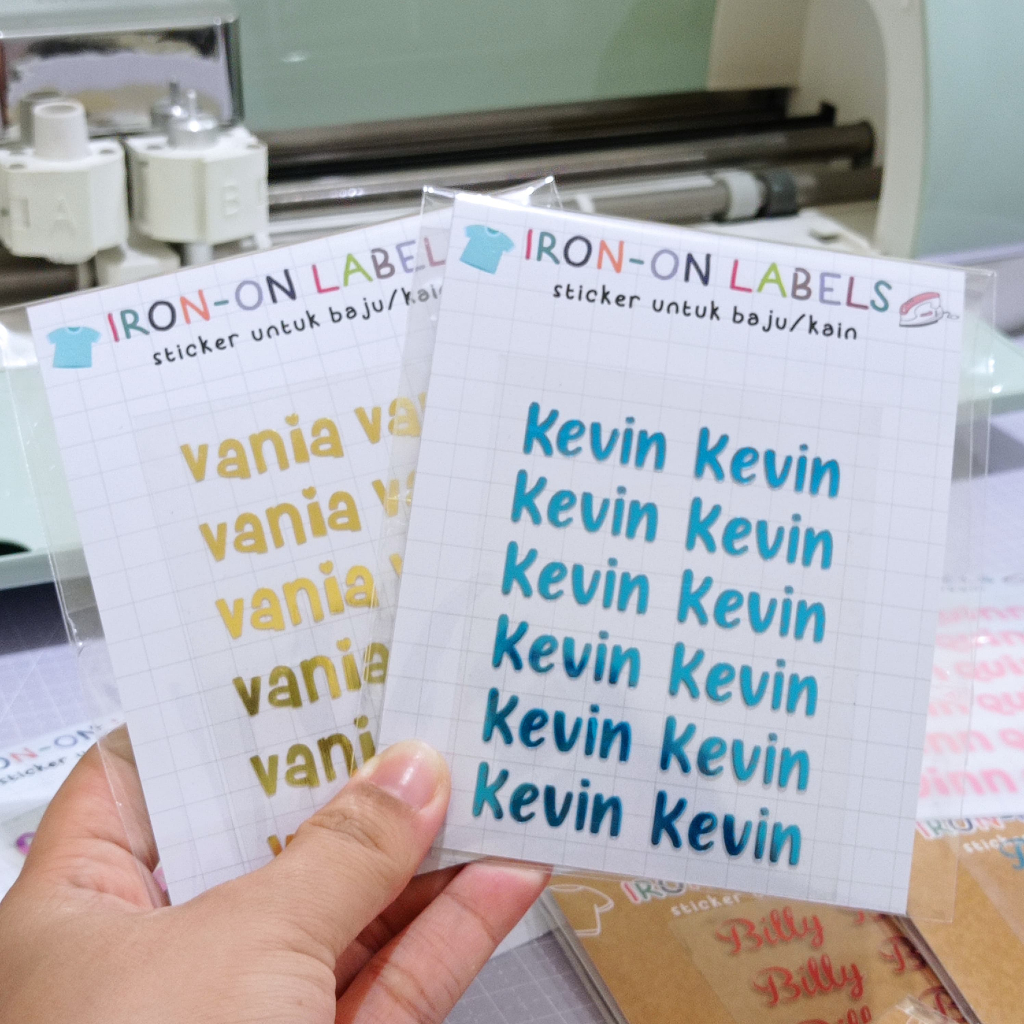 

Stiker baju cutting | sticker nama kain setrika | iron on label