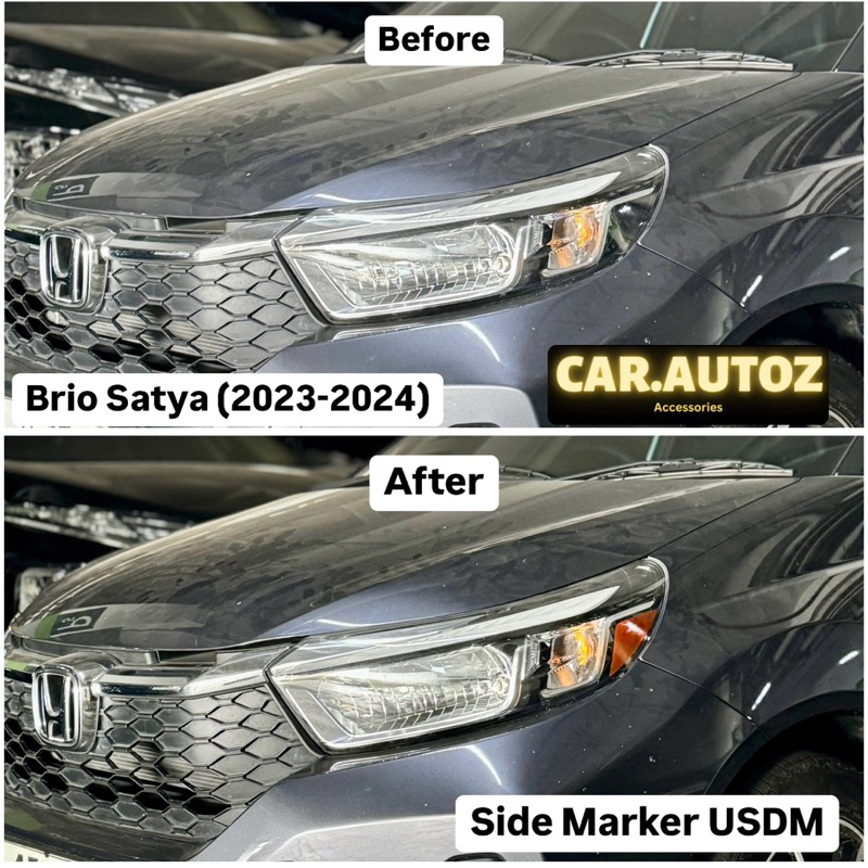 Sticker Side Marker Orange Lampu Depan Honda Brio Satya 2023-2024