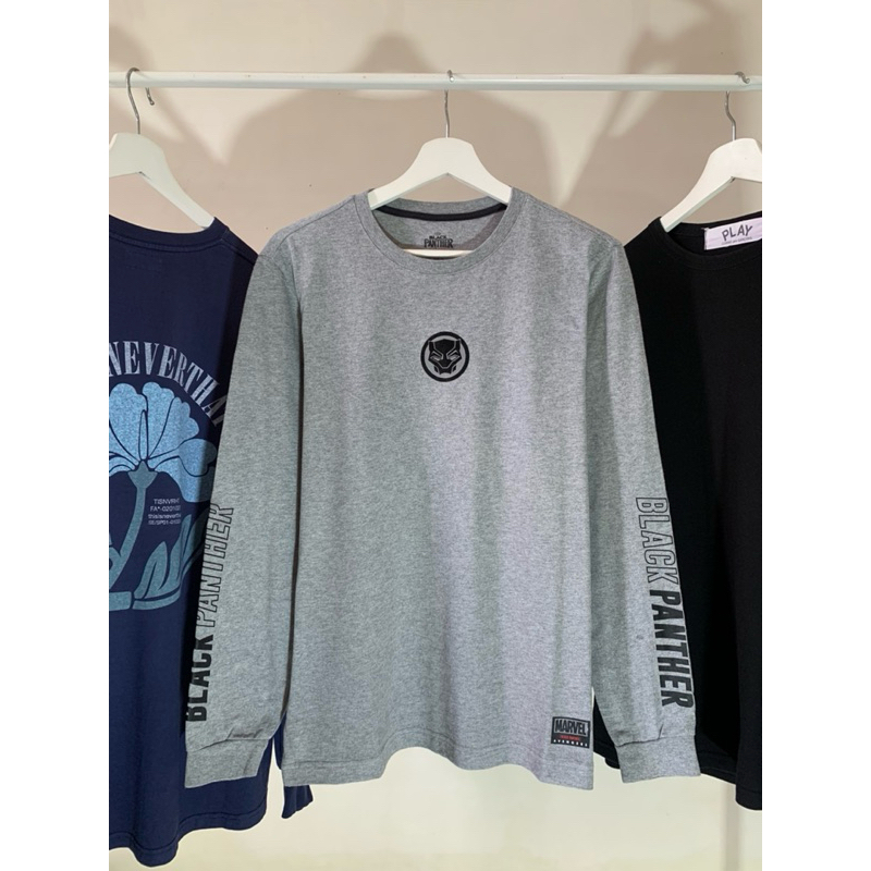 KAOS LENGAN PANJANG MARVEL BLACK PANTHER SECOND BRANDED