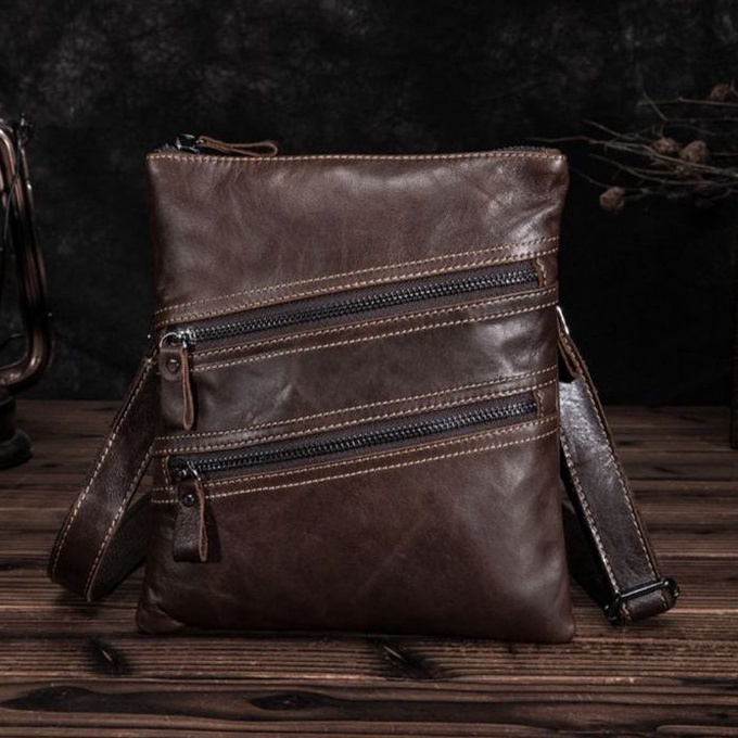 Tas Pria Kulit Asli Selempang Original - Tas Kulit Mini Pria