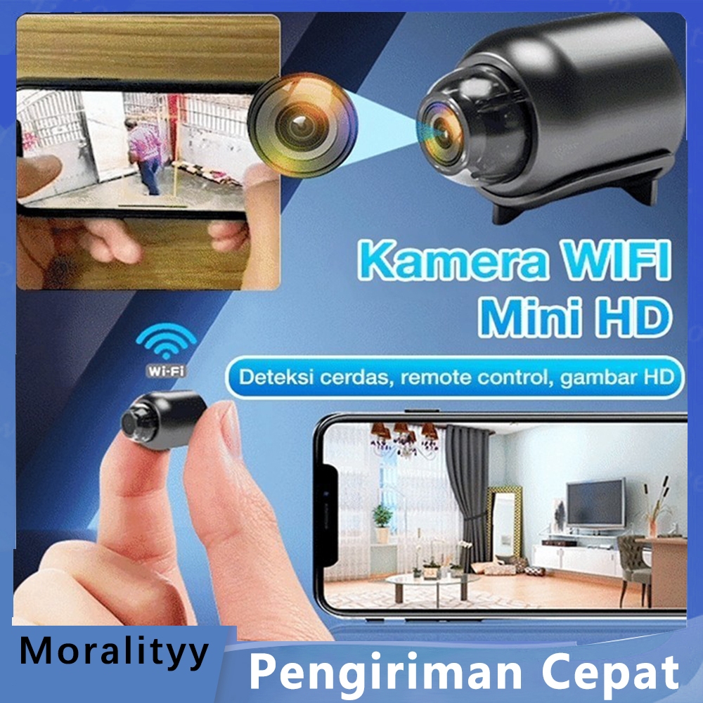 HW Kamera Mini WIFI CCTV Mini Tersembunyi Tanpa Kabel 1080P cctv wifi jarak jauh lewat hp camera cct