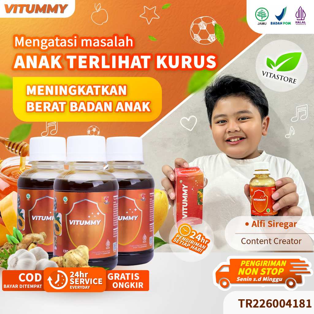 [PAKET 3 BOTOL] Madu Vitamin Penambah Berat Badan Anak dan Bayi Vitamin Pencegah Cacingan Anak