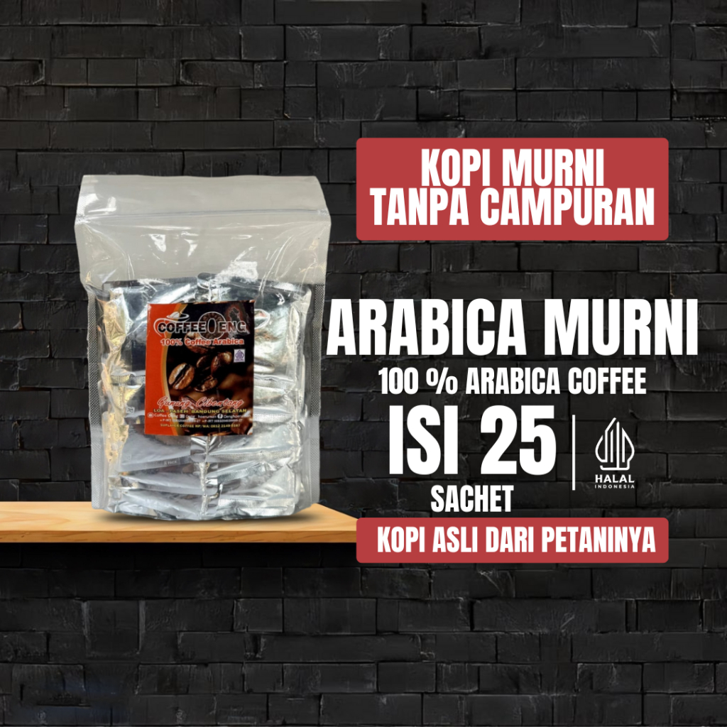 

COFFEEOENG Arabica Murni isi 25 sachet 100% Fresroasted