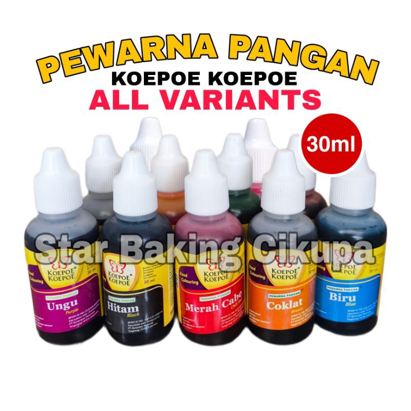 

PEWARNA MAKANAN KOEPOE KOEPOE 30ML LENGKAP