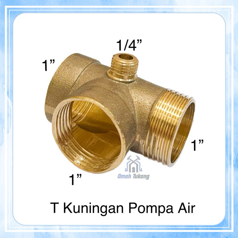 Tee Kuningan Cabang 4 / T Kuningan Sambungan Otomatis Mesin Pompa Air