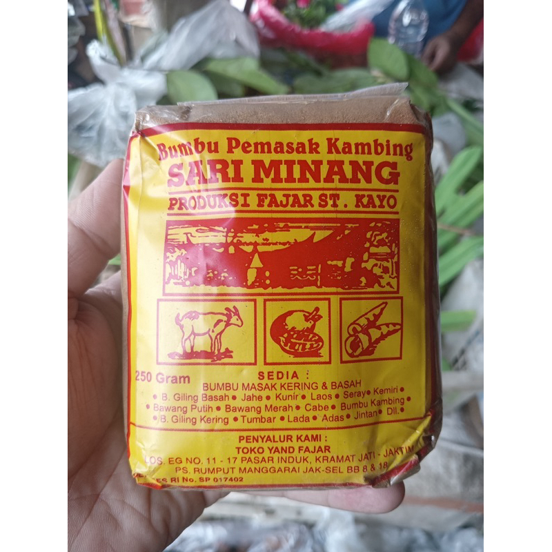 

Bumbu Pemasak Kambing Gulai Sari Minang 250Gram Fresh