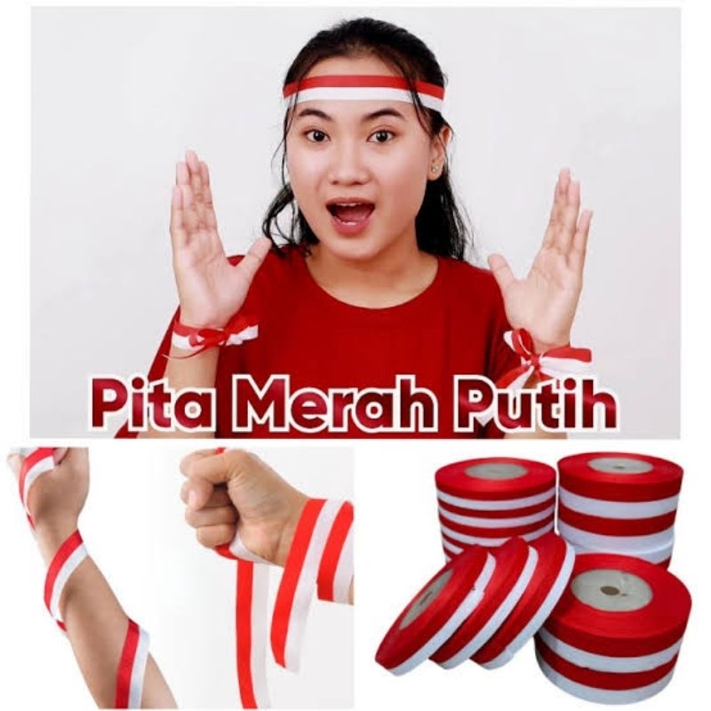 

PITA MERAH PUTIH IKAT KEPALA PANJANG 1 METER