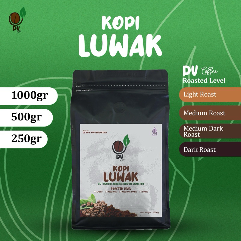 

Kopi Luwak Arabica Gayo Premium 250gram & 500gram (Biji/Beans)