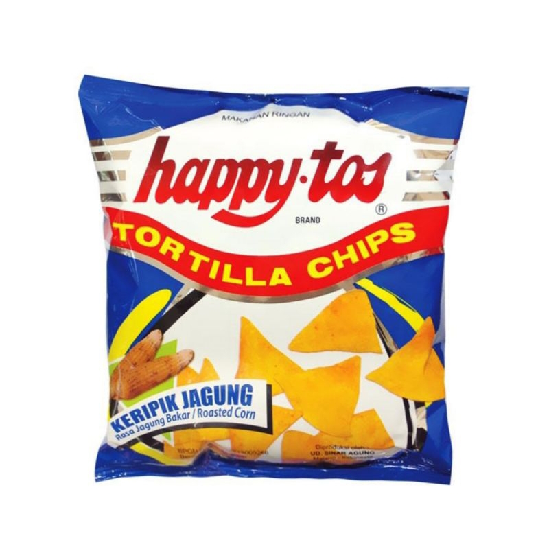 Happy Tos Tortilla Chips Biru Jagung Bakar 55 g