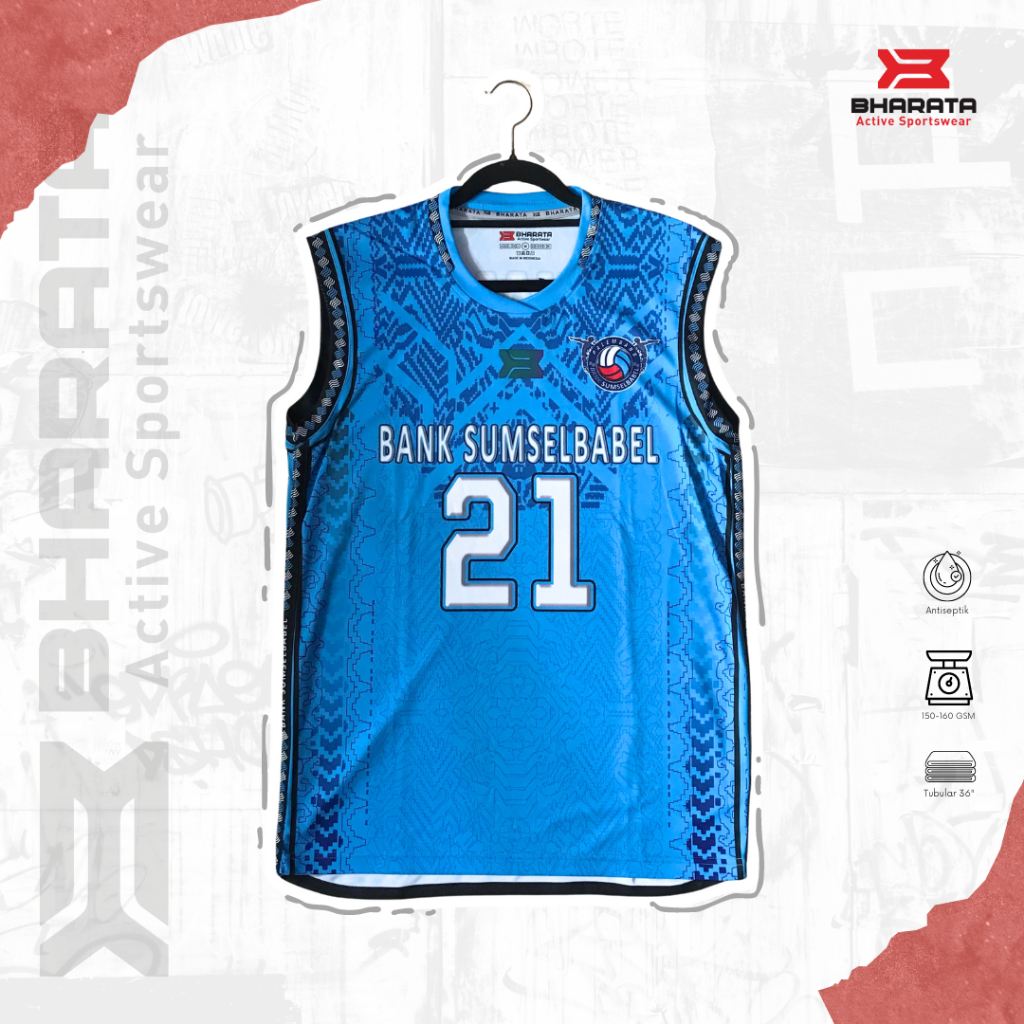 JERSEY PEMAIN VOLI BANK SUMSEL BABEL PROLIGA 2024 | ORIGINAL BHARATA SPORTWEAR | BAHAN UV MILANO