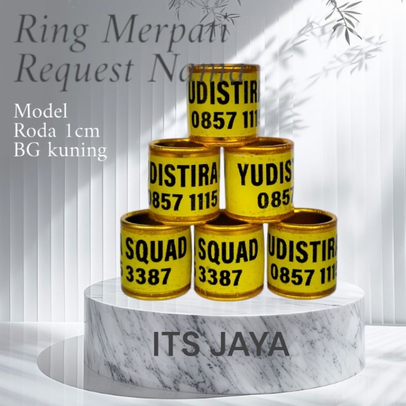 RING MERPATI REQUEST NAMA / RING MERPATI CUSTOM NAMA