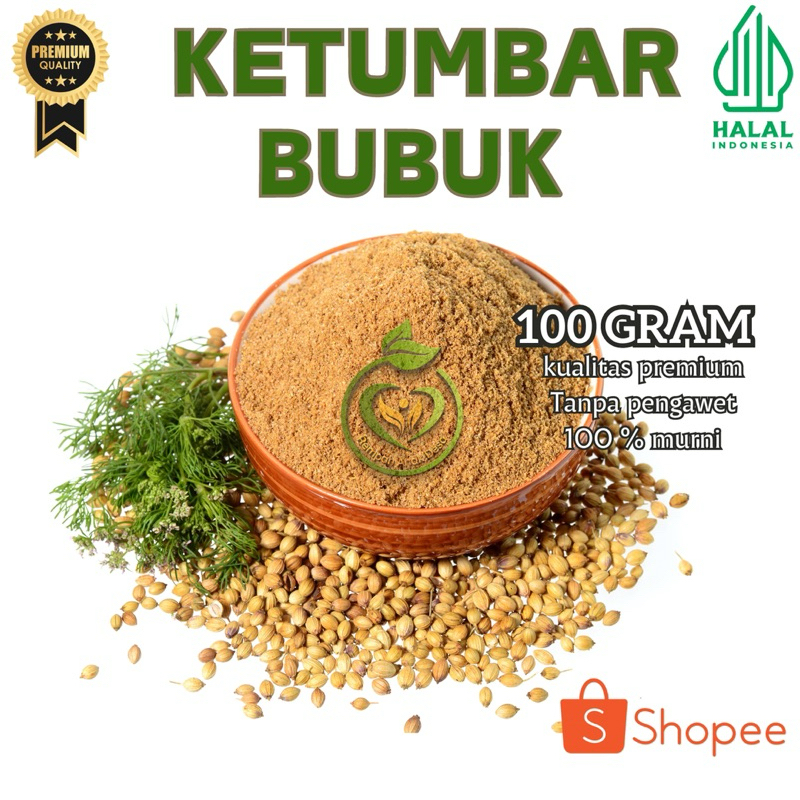 

(100 gram) KETUMBAR BUBUK MURNI PREMIUM/ MURAH/ REMPAH ASLI/ REMPAH MURAH