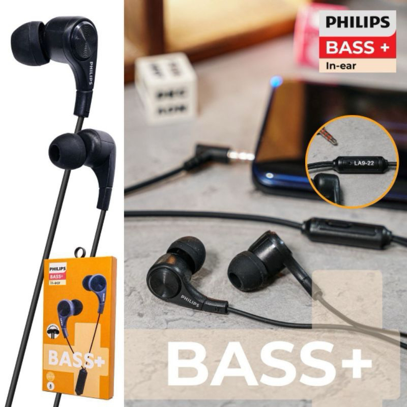 HF HEADSET PHILIPS AT036/ QP-036 BASS+ IN-EAR KWALITAS BAGUS
