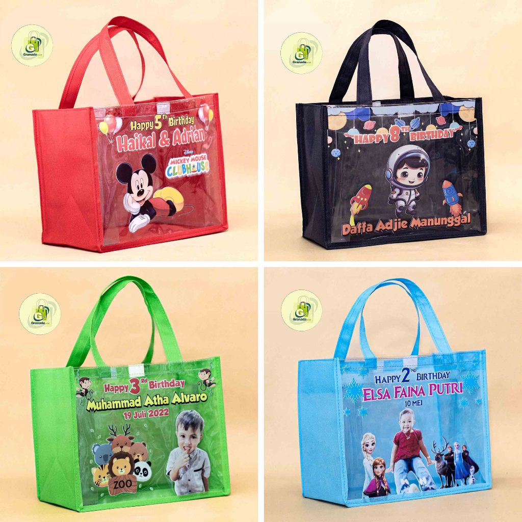 

Tas Ultah Mika Kombinasi Custom Desain - Minimal Order 20 pcs