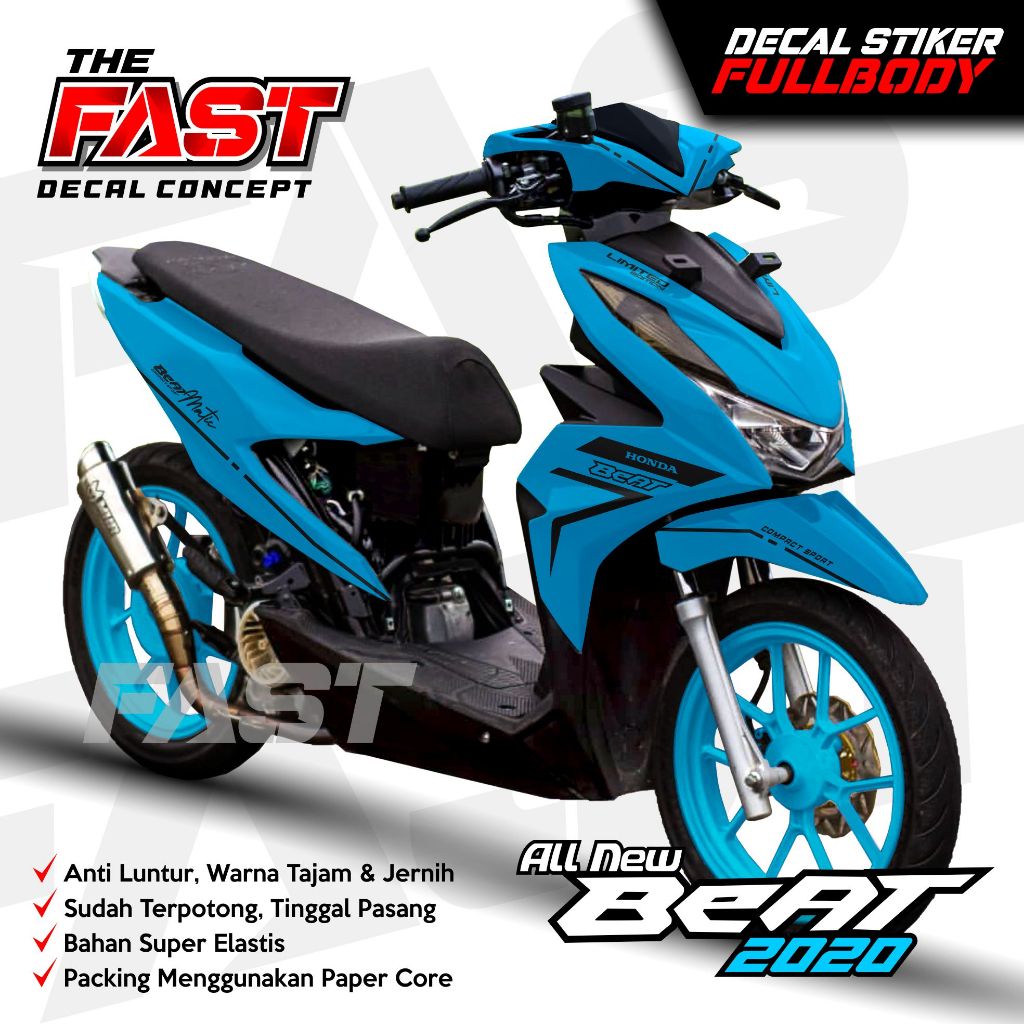 (COD) TERBARU Decal Sticker Honda Beat DELUXE 2020 Fullbody - Stiker Decal Modifikasi Variasi Beat