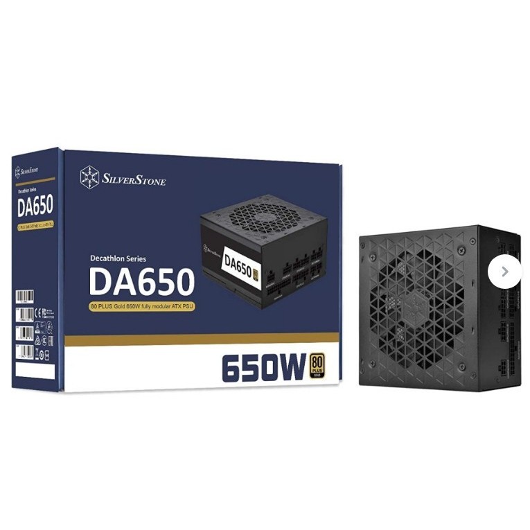 Silverstone DA650W-G 650W 80+ Gold Full Modular PSU - Hitam ATX (PS2)