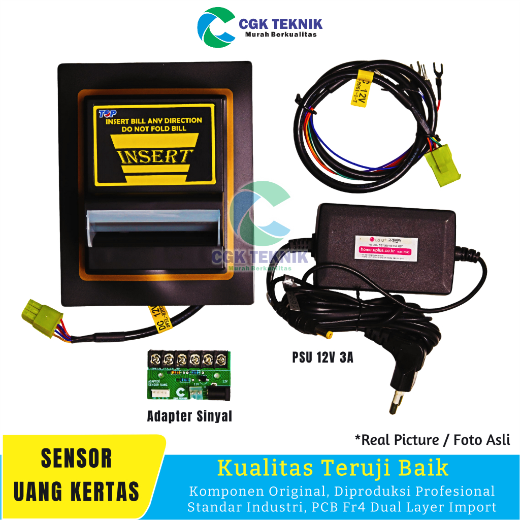 9. CGK TEKNIK - Sensor Pembaca Uang Kertas  Rupiah Indonesia Bill Acceptor TOP TB74