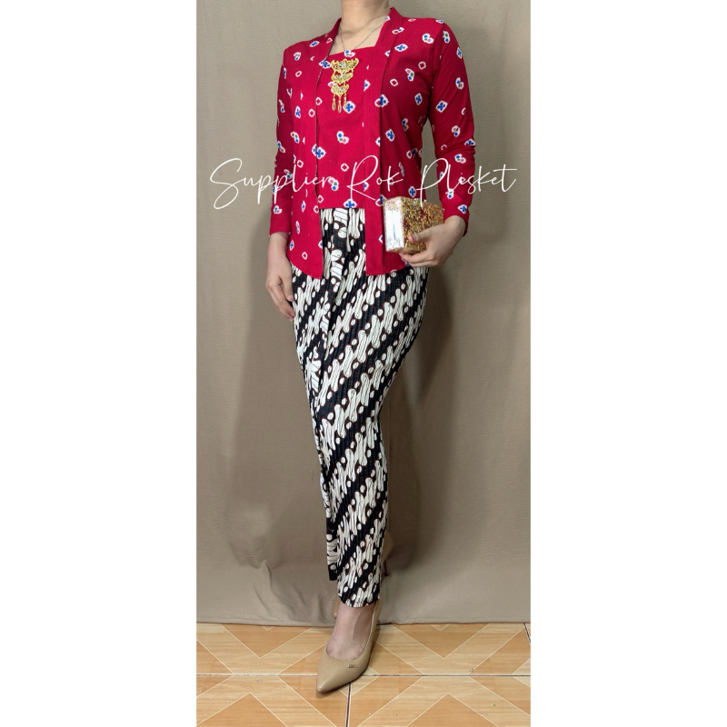 kebaya kutubaru motif jumputan/kebaya jumputan/kutubaru jumputan