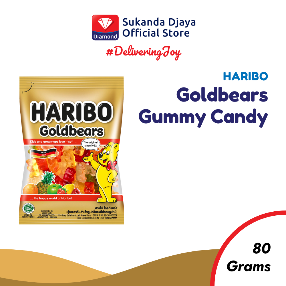 

Haribo Goldbears Gummy Candy Permen 80 Gr