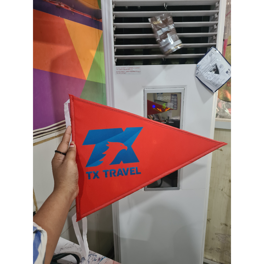 Bendera Tour Segitiga/Bendera Travel Custom/Bendera Travel Custom Murah