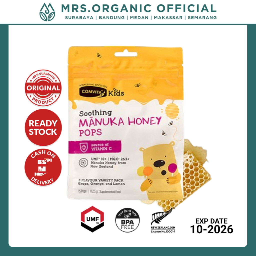 

Madu Comvita Kids Soothing Pops with UMF 10+ Manuka Honey 3 Flavors