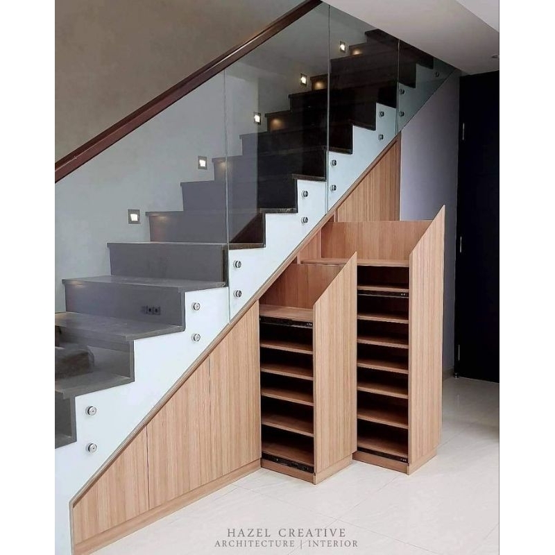 Lemari Rak bawah tangga minimalis