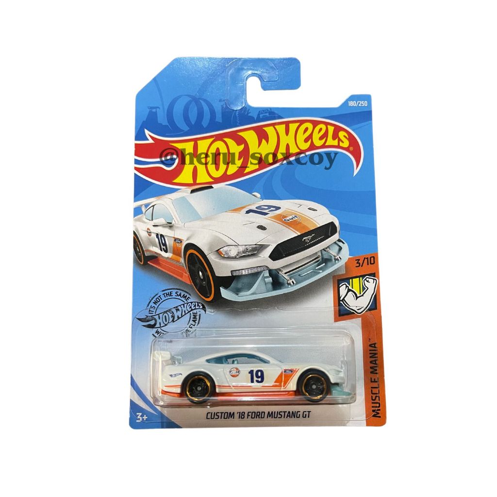 HOTWHEELS HOT WHEELS CUSTOM '18 FORD MUSTANG GT PUTIH GULF