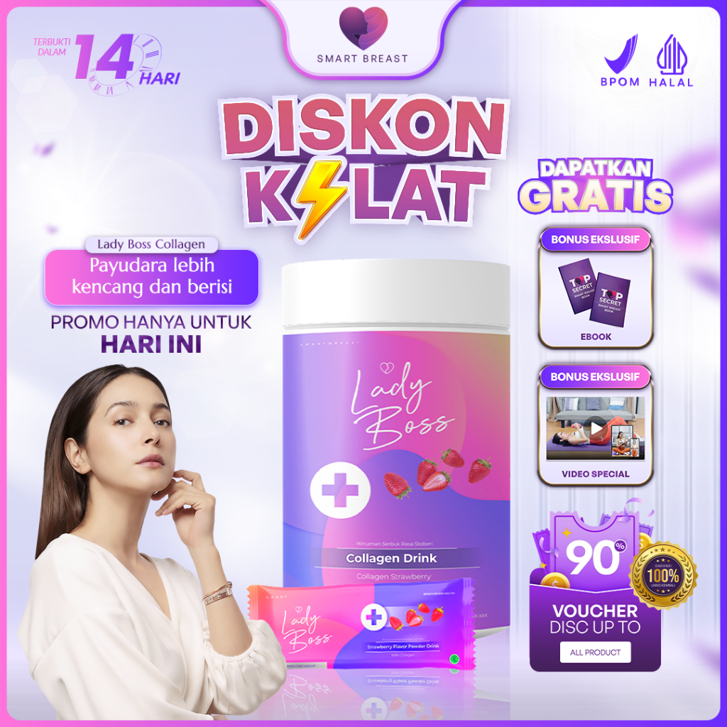 

[PROMO FS] LADYBOSS - Breast & Collagen Drink ( Minuman Pengencang Payudara )
