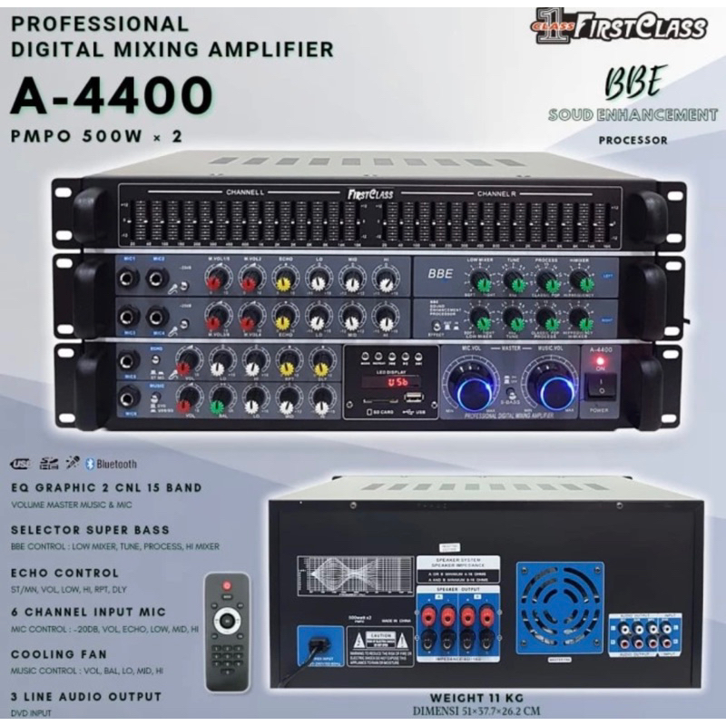 power amplifier firstclass fc a4400 original bluetooth AMPLI FCA 4400