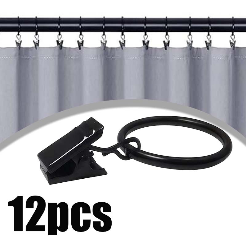 12pcs/Set Ring Penjepit Gorden/Clip Gantungan Cincin Gantungan Gorden Ring Pengait Gorden