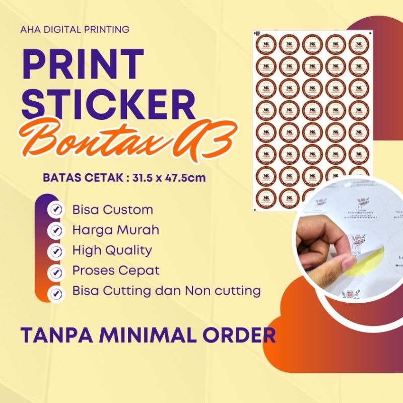 

Cetak Stiker Custom Logo Kemasan Cetak Stiker Logo Bahan Bontax