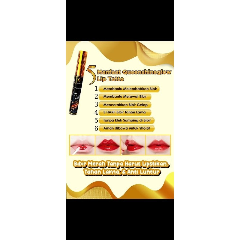 paket 10 pcs liptatto queenza /hena bibir halal