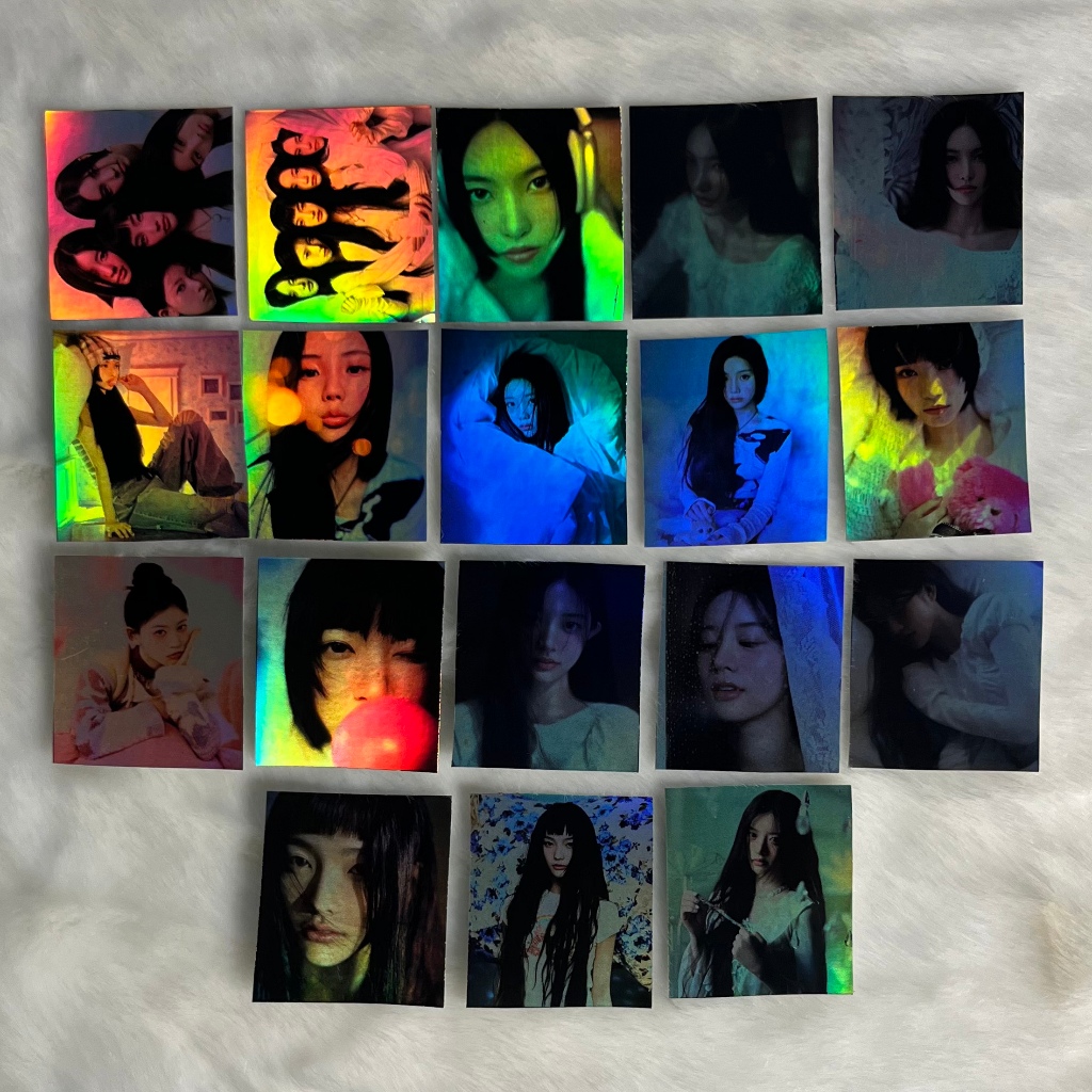 HOLOGRAM MINI STIKER ILLIT SUPER REAL ME 36 PCS STICKER KPOP UNOFFICIAL IROHA MINJU MOKA WONHEE