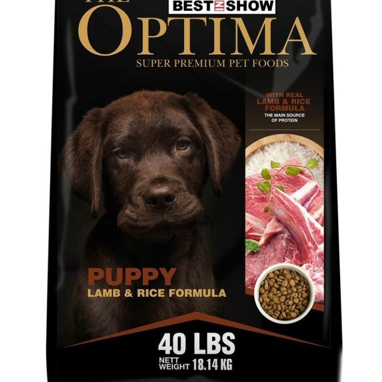 optima puppy lamb and rice dog food 18.14kg