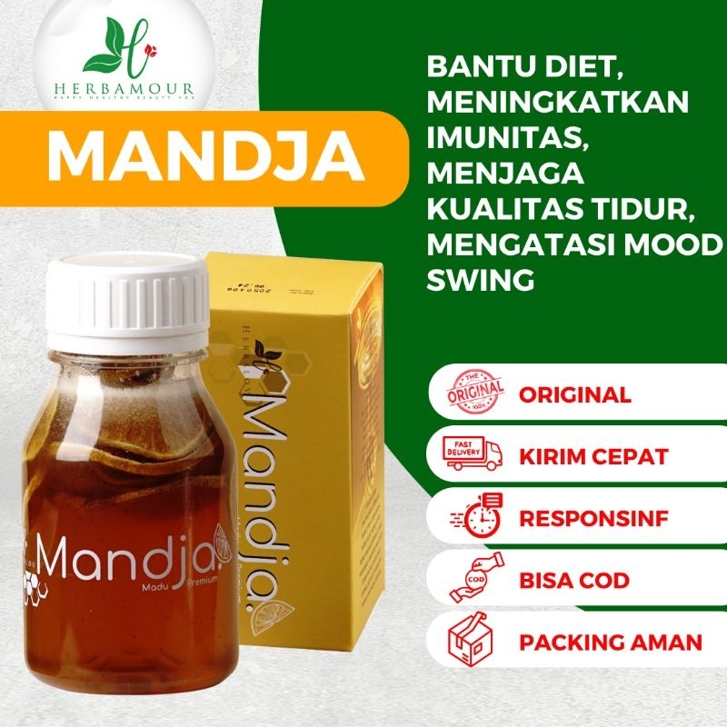 [DISTRIBUTOR RESMI] HERBAMOUR MANDJA MADU DIET MADU MULTIFLORA PREMIUM + LEMON KERING | HERBALOV | D