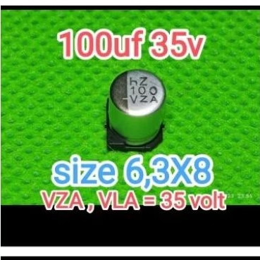Solid kapasitor capasitor elko elco SMD 100uf 35v 100 uf 35 volt High quality product