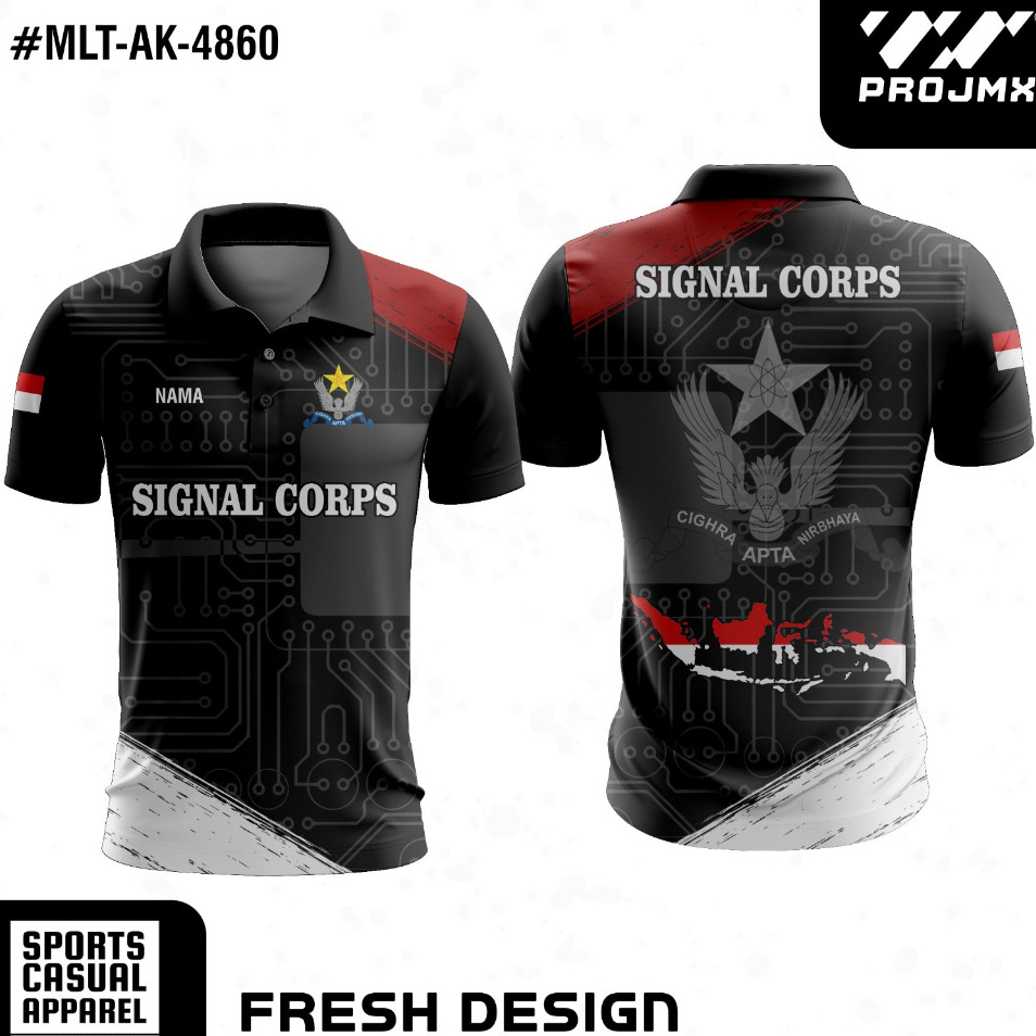 [PROJMX - KAOS JERSEY SIGNAL CORPS (BISA CUSTOM DESIGN)
